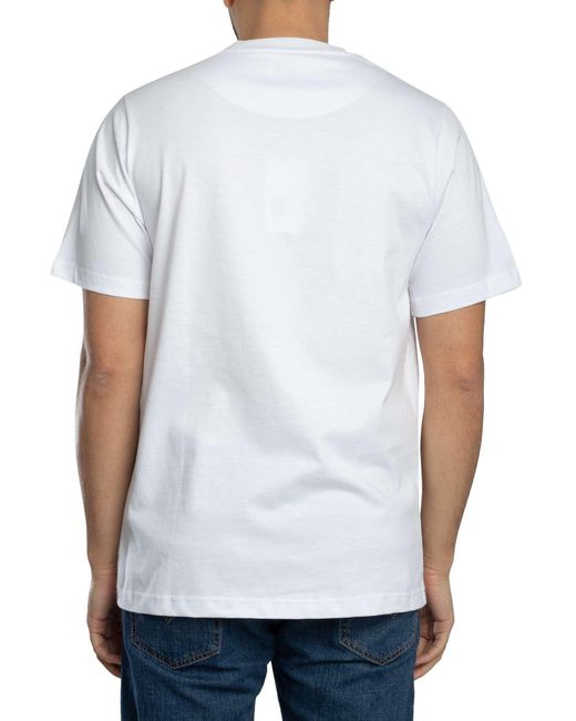 Pretty Green White Resonance Box Logo T-shirt for men