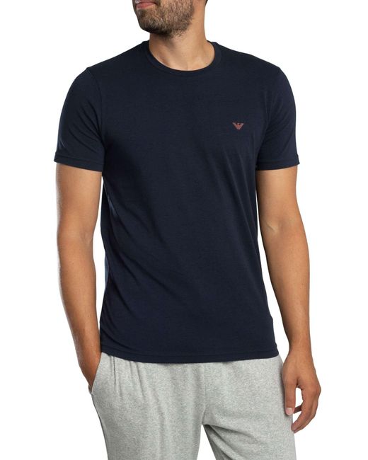Emporio Armani Red 2 Pack Lounge Crew T-shirts for men