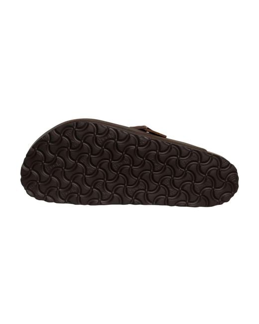 Birkenstock Brown Boston Leather Clogs for men