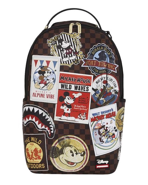 Sprayground Brown Mickey Mouse Global Mogul Backpack for men