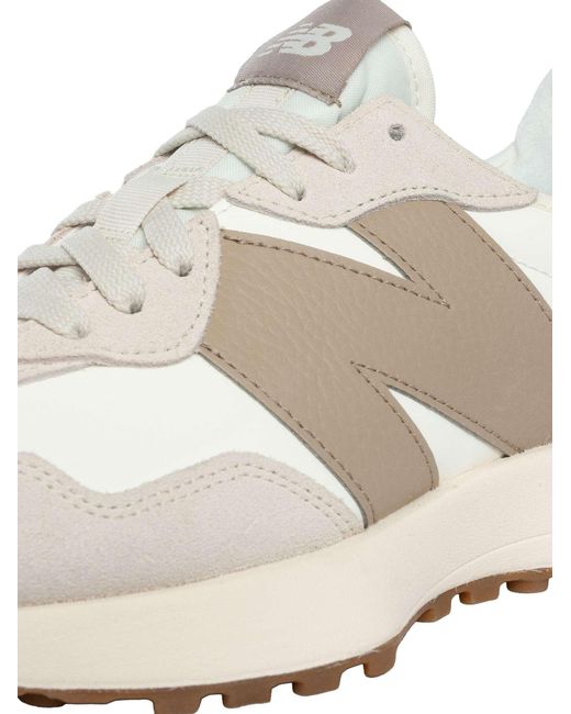 New Balance White 327 Leather Trainers for men