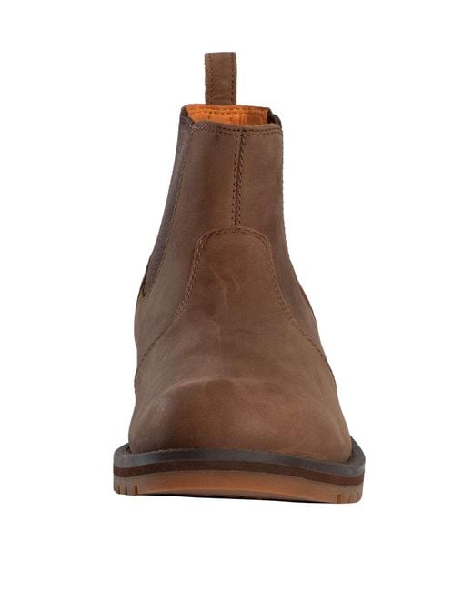 Timberland Brown Redwood Falls Mid Chelsea Leather Boots for men