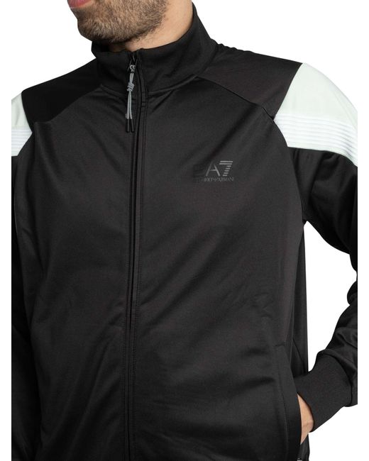 EA7 Black Lines Logo Tracksuit for men