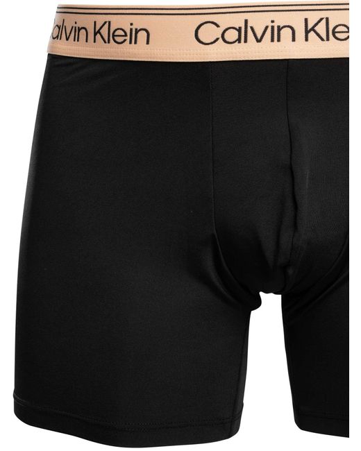 Calvin Klein Black 3 Pack Microfiber Stretch Boxer Briefs for men