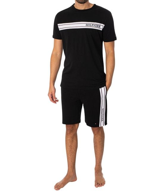 Tommy Hilfiger Black Lounge Brand Line T-shirt for men