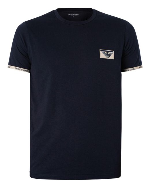 Emporio Armani Blue Lounge Box Logo T-shirt for men
