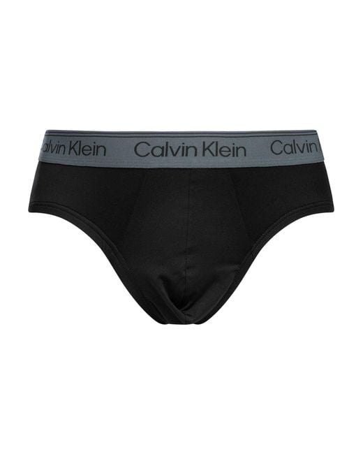 Calvin Klein Black 5 Pack Microfiber Stretch Hip Briefs for men