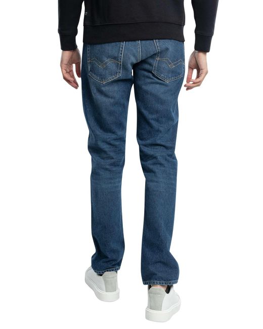 Replay Blue Grover Straight Jeans for men