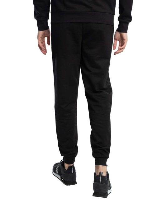 EA7 Black Slim Jersey Joggers for men