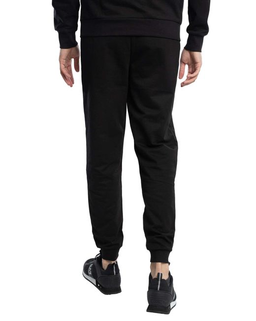 EA7 Black Slim Jersey Joggers for men