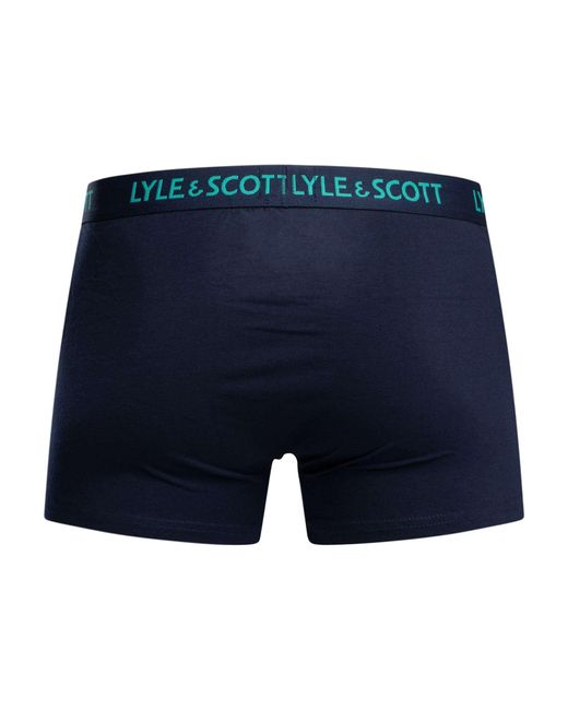 Lyle & Scott Blue 3 Pack Barclay Trunks for men