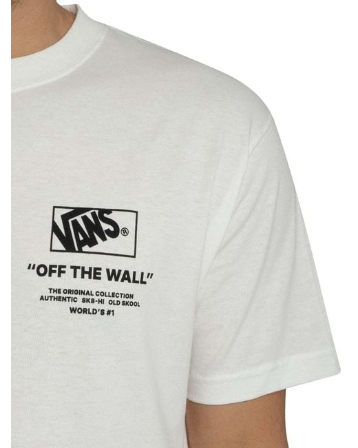 Vans White Stacked Back Graphic T-shirt for men