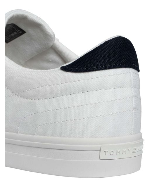 Tommy Hilfiger White Core Long Lace Trainers for men