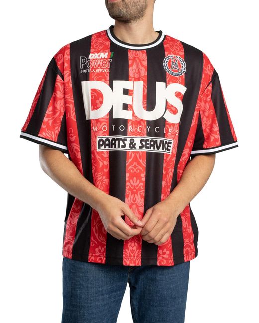 Deus Ex Machina Red Nouveau Moto Oversized T-shirt for men