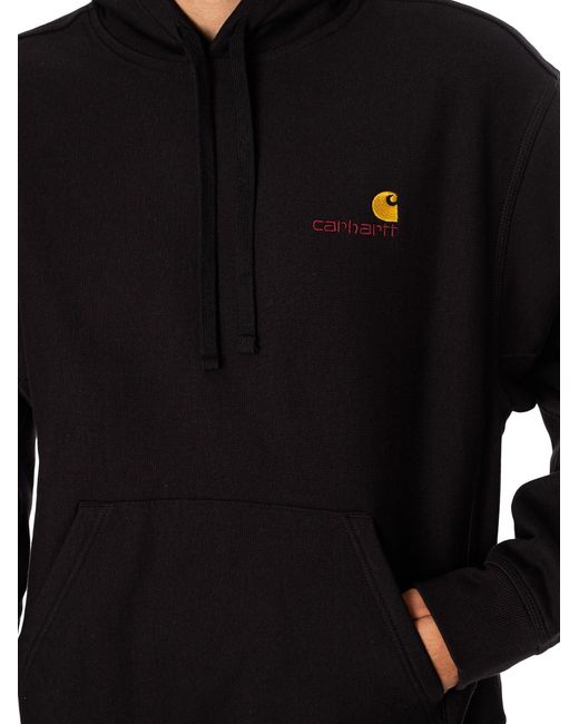 Carhartt Black Hooded American Script Sweatshirt for men