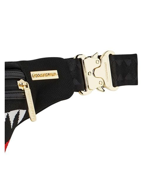 Sprayground Black Shark Central Knit Crossbody Bag for men