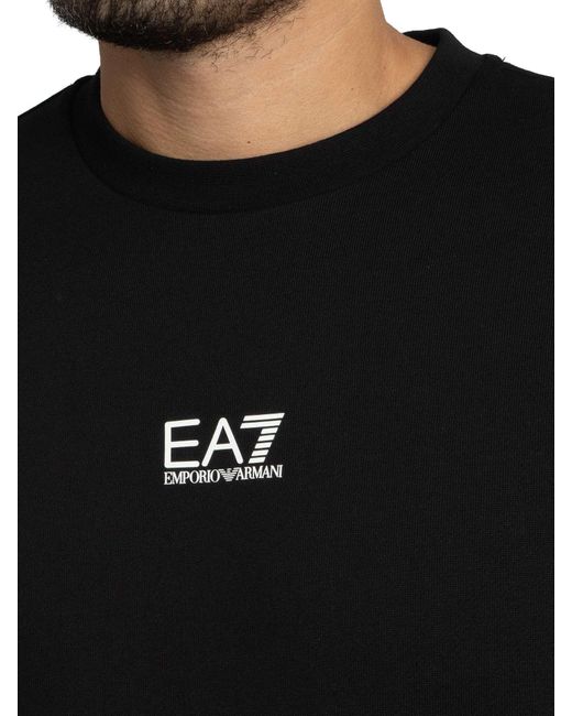 EA7 Black Felpa Core Sweatshirt for men