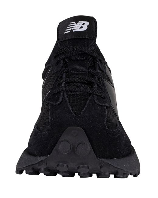 New Balance Black 327 Suede Trainers for men