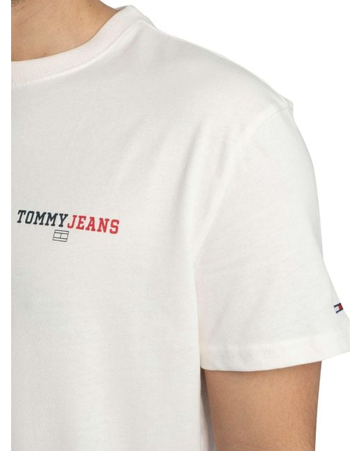 Tommy Hilfiger White Regular Dna Graphic T-shirt for men