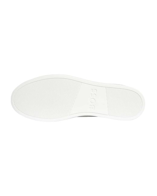 Boss White Rhys Faux Trainers for men