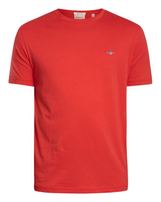 Gant Red Regular Shield T-shirt for men