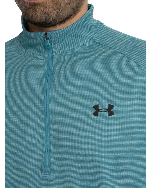 Under Armour Blue Tech Textured Track Top for men