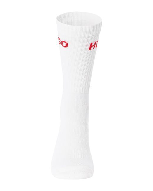 HUGO White 6 Pack Soft Cotton Socks for men