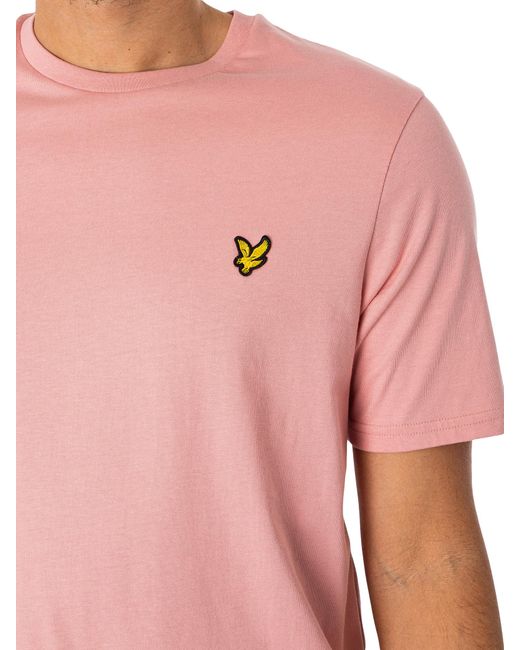 Lyle & Scott Pink Plain T-shirt for men