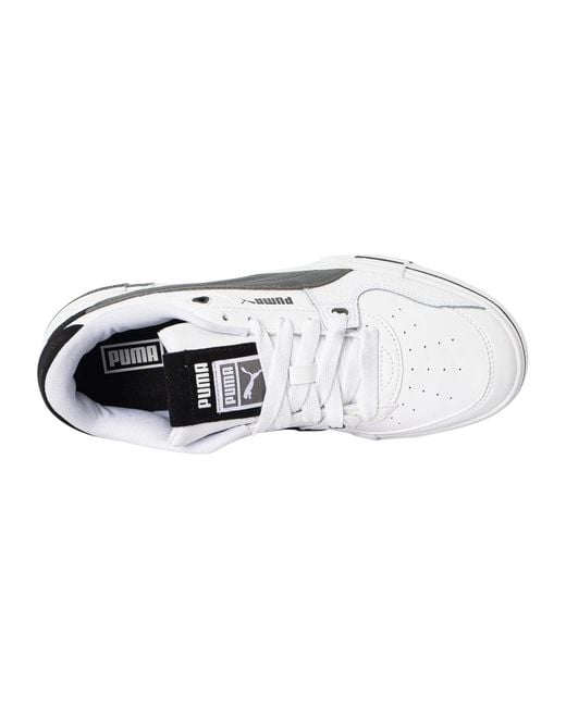 PUMA White Ca Pro Glitch Leather Trainers for men