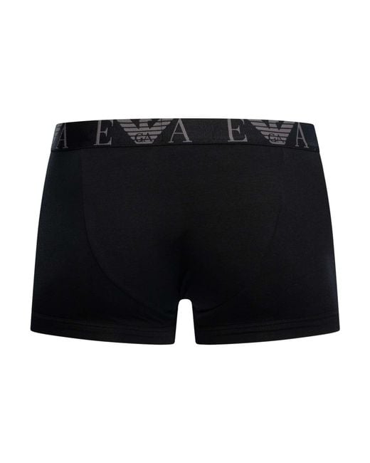 Emporio Armani Black 3 Pack Trunks for men