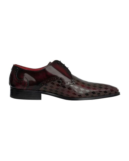 Jeffery West Brown Derby Leather Shoes for men