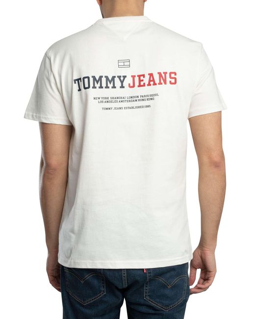 Tommy Hilfiger White Regular Dna Graphic T-shirt for men