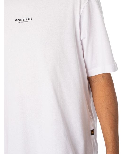 G-Star RAW White Centre Chest Boxy T-shirt for men