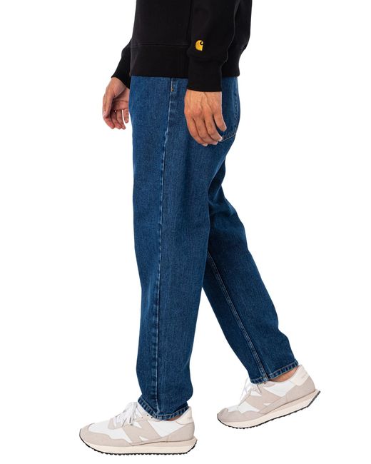 Carhartt Blue Newel Relaxed Tapered Jeans for men