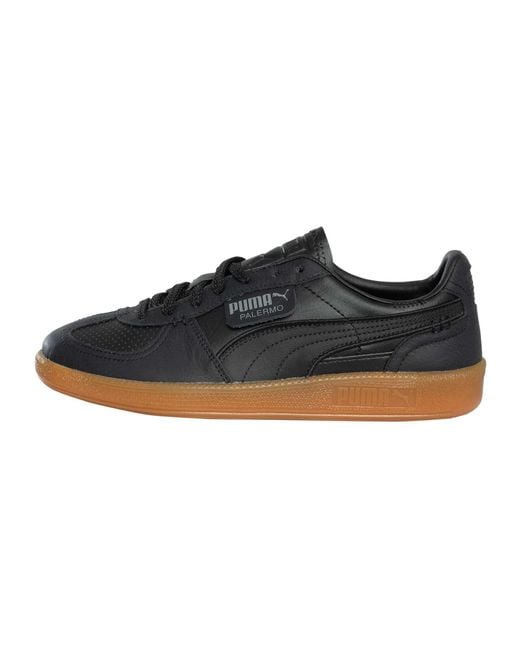 PUMA Blue Palermo Leather Trainers for men