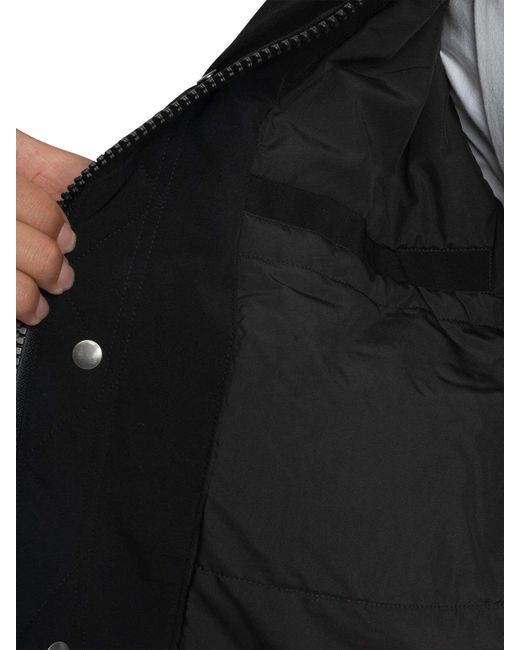 Lyle & Scott Black Cold Weather Parka Jacket for men