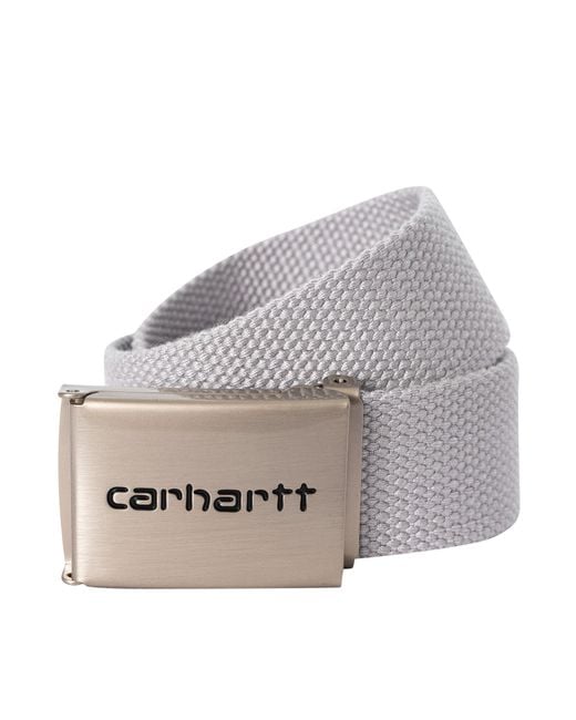 Carhartt Gray Clip Chrome Belt for men