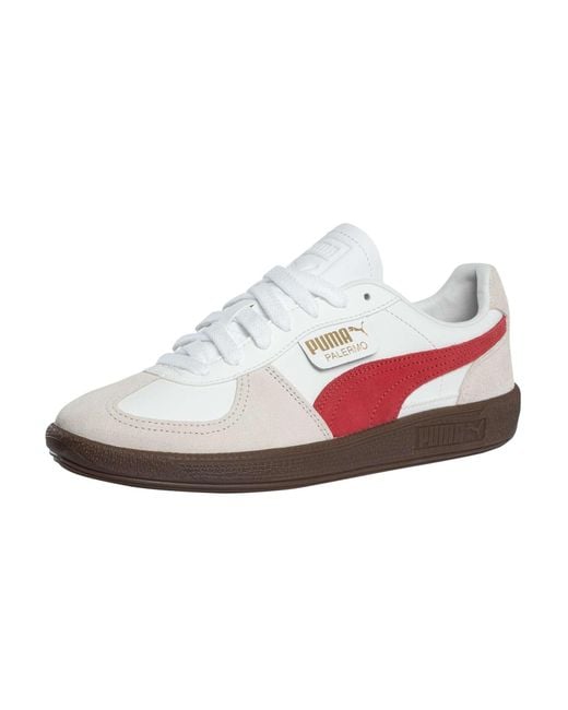 PUMA White Palermo Leather Trainers for men