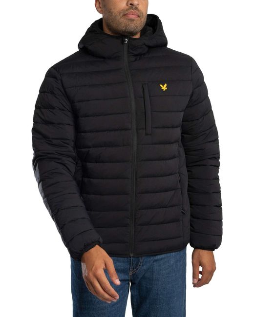 Lyle & Scott Blue Stretch Lightweight Quilted Jacket for men