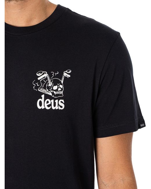 Deus Ex Machina Black Crossroad T-shirt for men