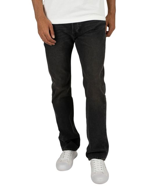 Levi's Denim 501 Original Fit Jeans in Black for Men - Save 44% - Lyst