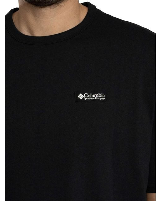 Columbia Black Heavyweight Back Graphic Relaxed T-shirt for men