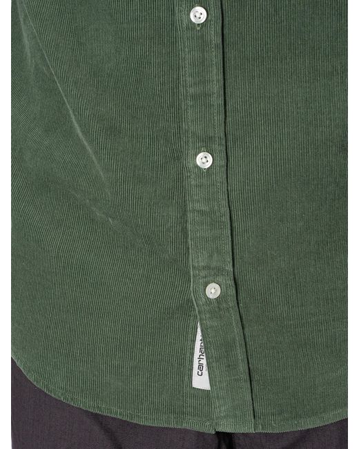 Carhartt Green Madison Fine Cord Shirt for men
