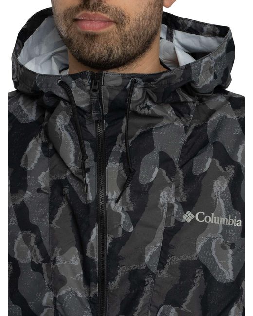 Columbia Gray Spire Valley Novelty Windbreaker Jacket for men