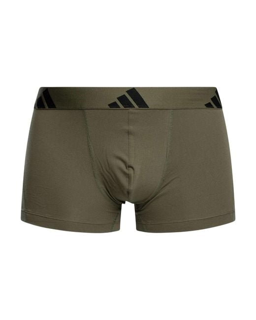 Adidas Blue 3 Pack Active Flex Cotton Trunks for men