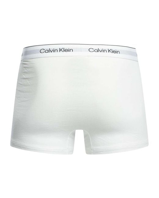 Calvin Klein White 5 Pack Relaxed Fit Trunks for men