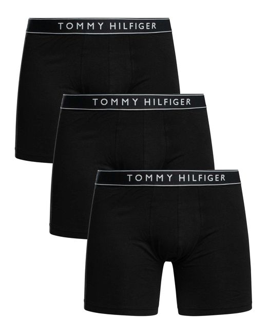 Tommy Hilfiger Black 3 Pack Everyday Essentials Boxer Briefs for men