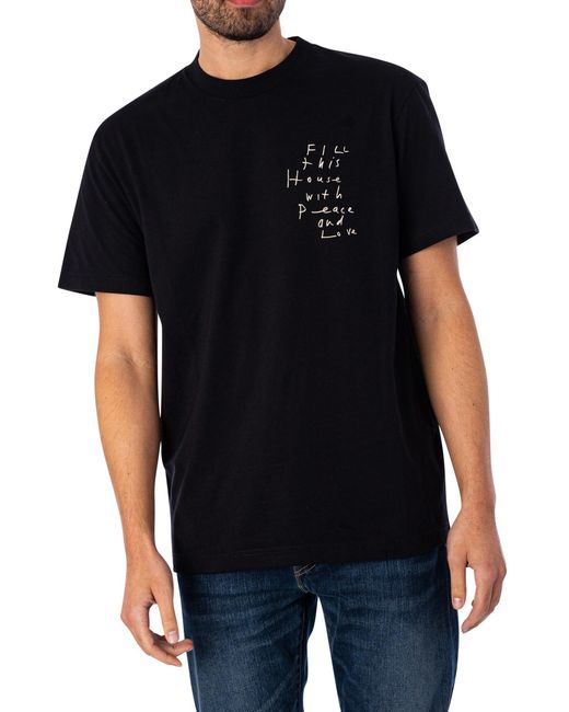 Deus Ex Machina Black Old House T-shirt for men
