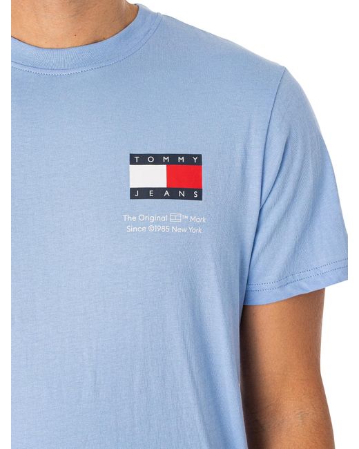 Tommy Hilfiger Blue Slim Essential Flag T-shirt for men