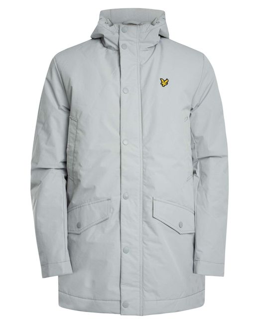 Lyle & Scott Gray Technical Parka Jacket for men
